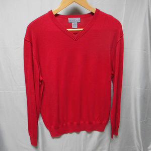 NWOT For The Republic red V neck sweater L